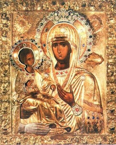 Богородица Акафистная-0215_Троеручица XIX